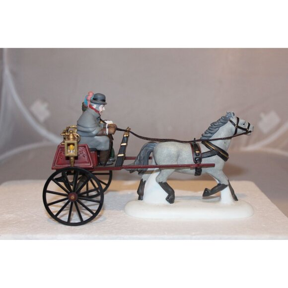 Dept 56 Dickens Village - Red Christmas Sulky - Picture 2 of 7